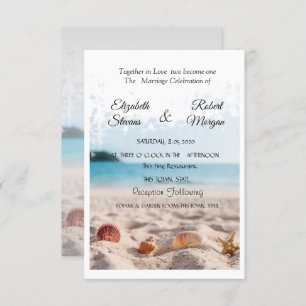 Convite Casamento de Praia,Areia,Convite para Seashells