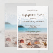Casamento de Praia, Areia, Noivado de Seashells
