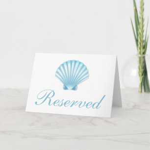Convite Casamento de praia azul de Seashell Náutico Reserv
