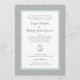 Convite Casamento de praia com Cinza Anchor