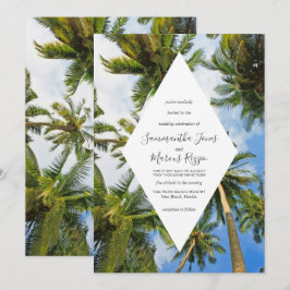 Convite Casamento de Praia da Flórida Tropical Palm Tree F