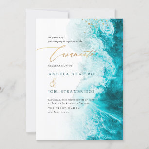 Convite Casamento de Praia da Linha Shoreline Beach do Pix