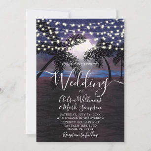 Convite Casamento de Praia das Noites de Verão