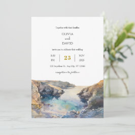 Convite Casamento de Praia de Cove Sunset Cove Costeira Ro