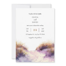 Casamento de Praia de Sandy Dunes Sunset ouro Roxo