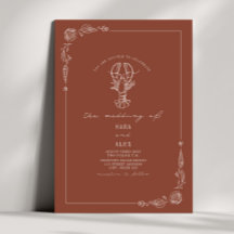 Casamento de Praia de Terracotta Lobster Rustic Ar