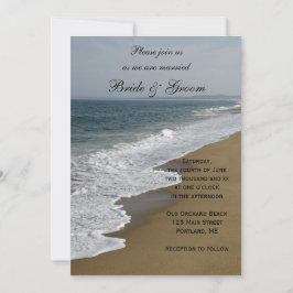 Convite Casamento de praia e costa oceânica