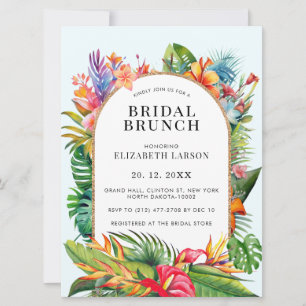 Convite Casamento de Praia Floral Tropical Folaves