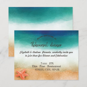 Convite Casamento de Praia, Janto de Ensaios de Starfish