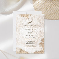 Casamento de Praia Mínima Moderna de Ostras de Aqu