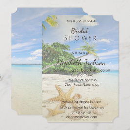 Convite Casamento de Praia,Palm,Chá de panela Seastar