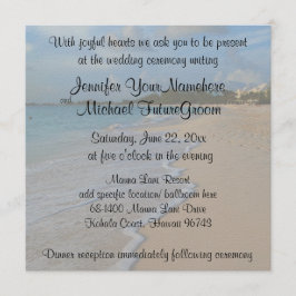 Convite Casamento de praia romântico especial
