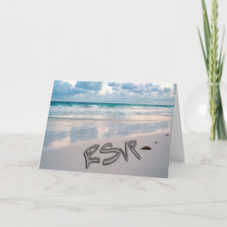 Convite Casamento de praia RSVP do por do sol
