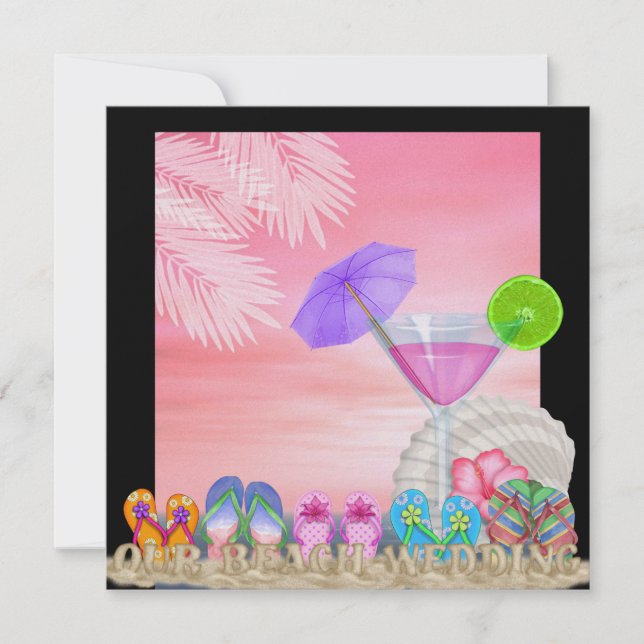 Convite Casamento de Praia - SRF (Frente)