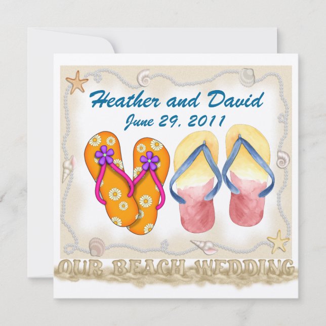 Convite Casamento de Praia - SRF (Frente)