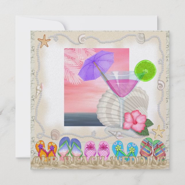 Convite Casamento de Praia - SRF (Frente)