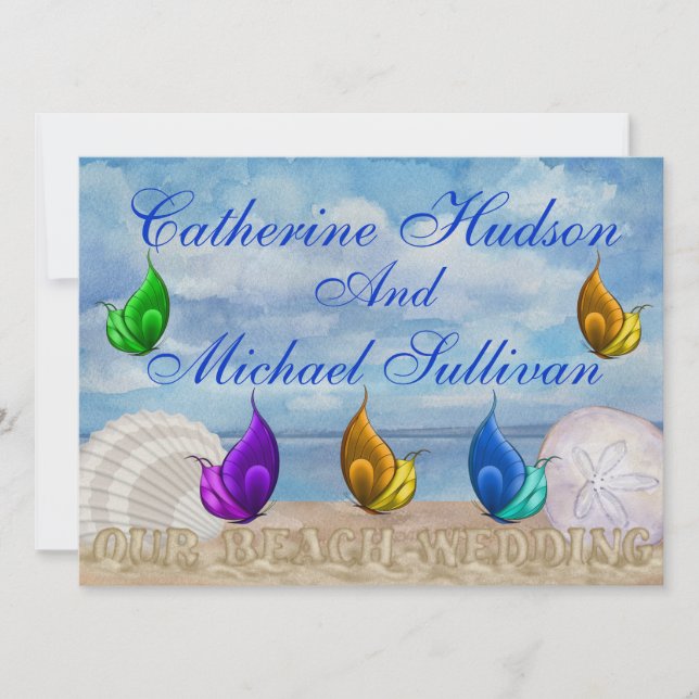 Convite Casamento de Praia - SRF (Frente)