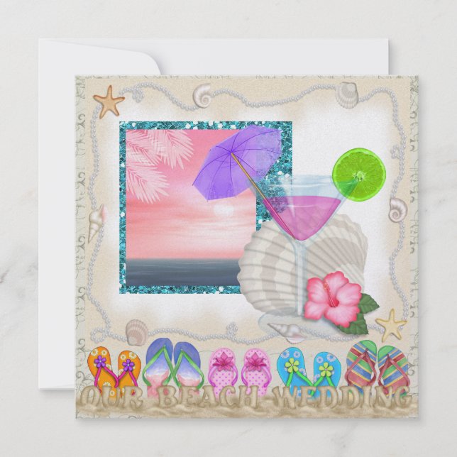 Convite Casamento de Praia - SRF (Frente)