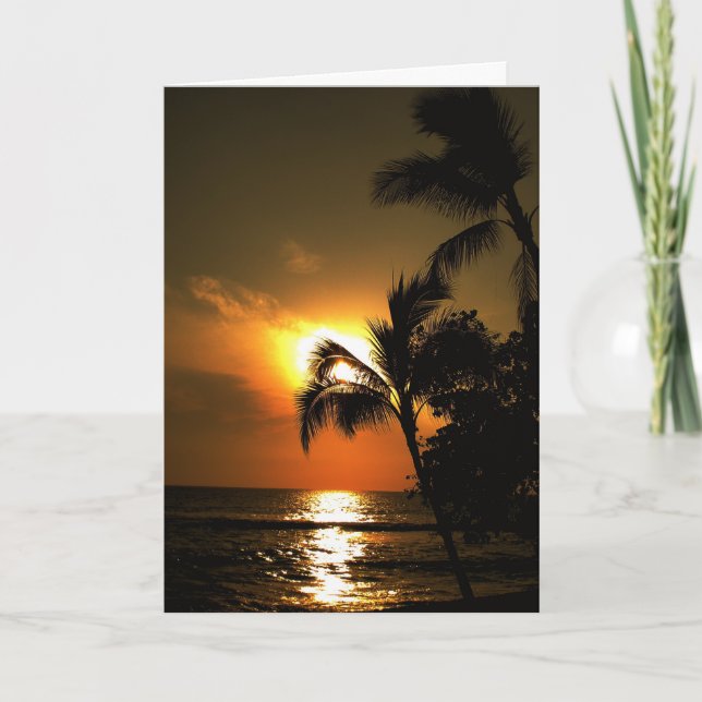 Convite Casamento de praia tropical (Frente)