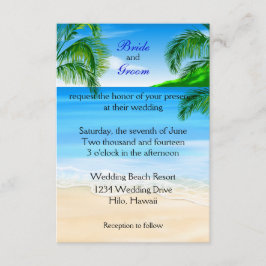 Convite Casamento de praia tropical