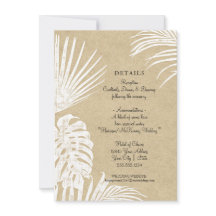 Casamento De Praia Tropical De Leaf Simples Modern