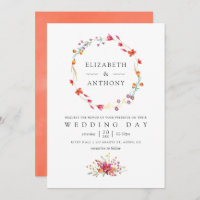 Casamento de primavera de Aquarelle Wildflower
