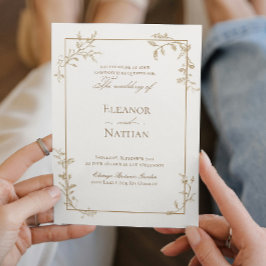 Convite Casamento de primavera elegante e simples