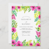 Casamento de Primavera Espirituoso Rosa Quente