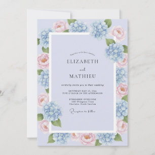Convite Casamento de Primavera Luxuriante de Cor de Vinca