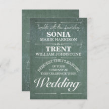 Casamento de Professores Chalkboard