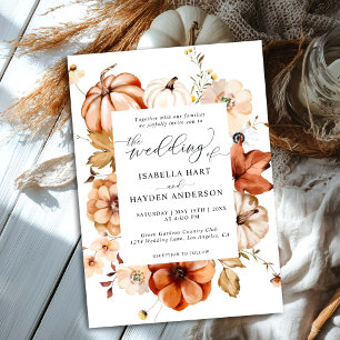 Convite Casamento de Pumpkin Floral Terreno