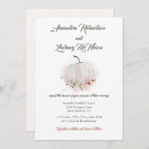 Casamento de Pumpkin Rustic Fall Watercolor