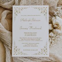 Casamento de Quadro Botânico de Script Dourado Ele