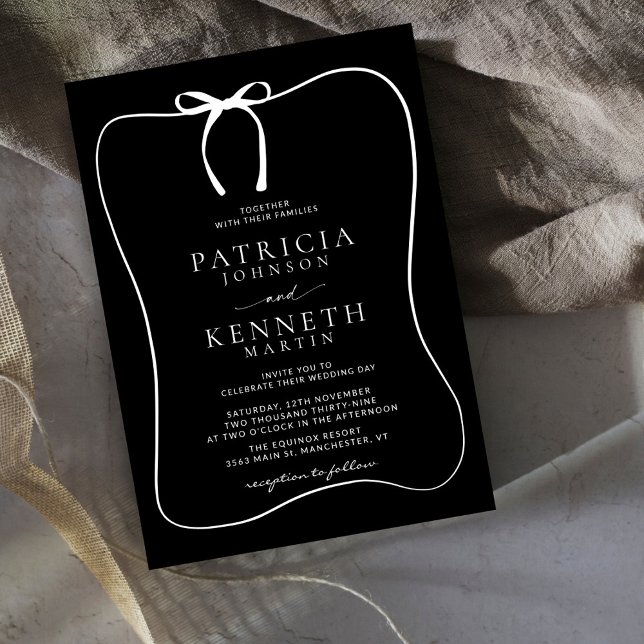 Convite Casamento de Quadros de Arcos de Arte de Linha Bra (Criador carregado)