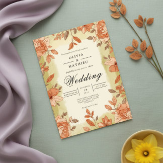 Convite Casamento de quadros do Flor Automático