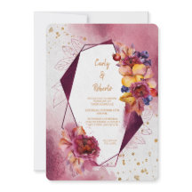 Casamento de Quadros Geométricos Modernos Flóridos