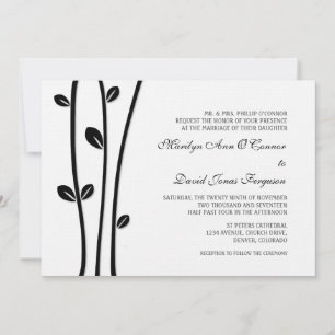 Convite Casamento de Ramais Negros Esquerdos