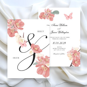 Convite Casamento de ramo floral