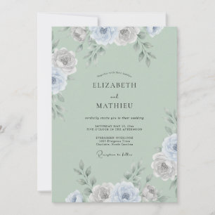 Convite Casamento de Ranúnculo de Eucalipto em Celadão Pra