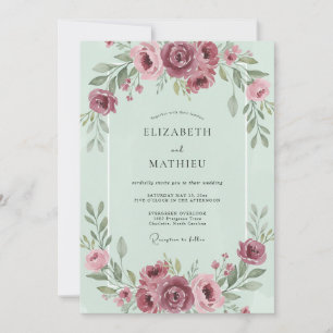 Convite Casamento de Ranunculus com Frutas e Espuma do Mar