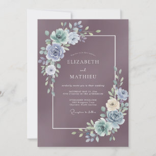 Convite Casamento de Ranunculus de Eucalipto Suave em Amei