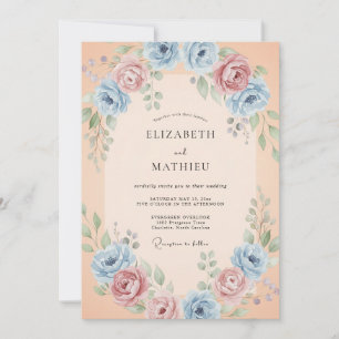 Convite Casamento de Ranunculus Eucalipto Beijo de Damasco