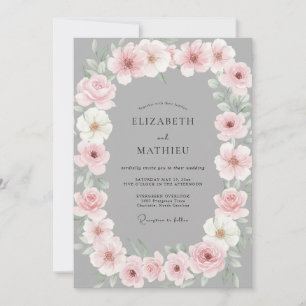 Convite Casamento de Ranunculus Eucalipto com Rosa de Ardó