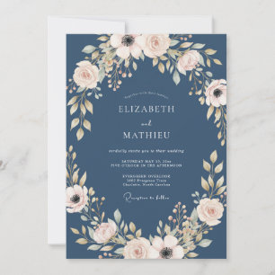 Convite Casamento de Ranunculus Eucalipto Creme Quente Ard