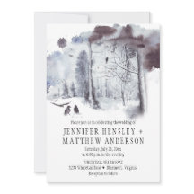 Casamento de Ravens na Floresta Coberta de Neve|