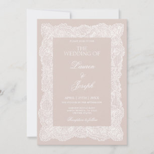 Convite Casamento de Renda