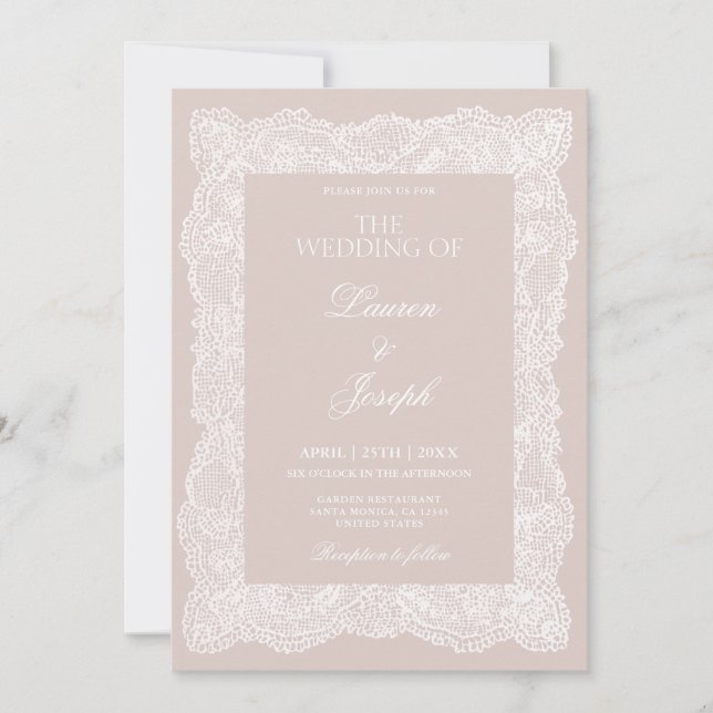 Convite Casamento de Renda (Frente)