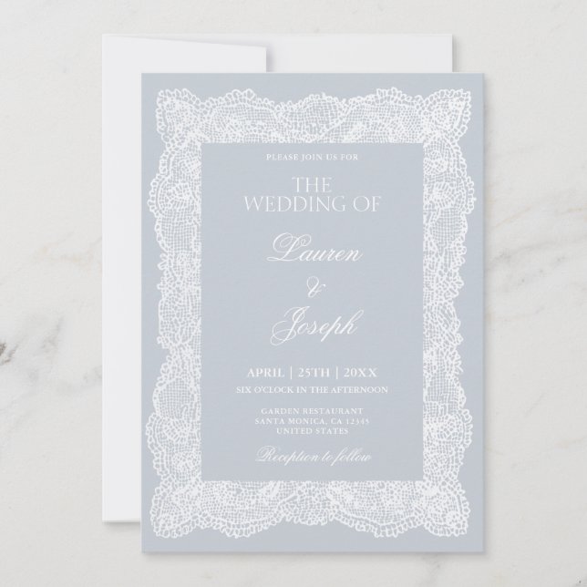 Convite Casamento de Renda (Frente)