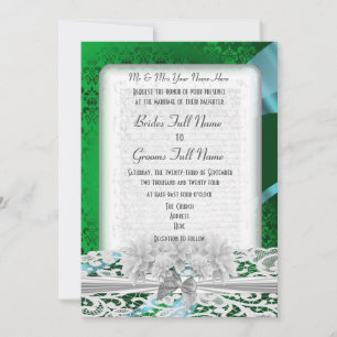Convite Casamento de renda branca