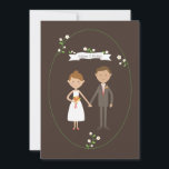 Convite Casamento de Retrato do Casal de Cartoon Ilustrado<br><div class="desc">Uma suíte de convite de casamento com caricaturas bonitas de casal de desenho animado. Encontre um par que se assemelhe a você.</div>